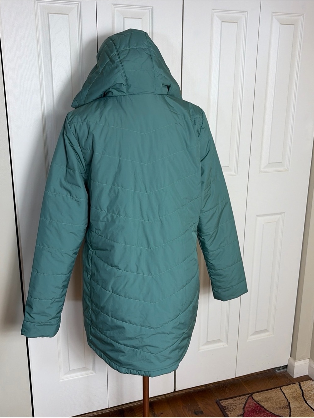 The North Face Green Puffer Hooded Tamburello Jacket - Women's Size Large - Picture 7 of 16